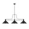 Z-Lite Melange Billiard, 3-Light, 15 In.W x 52 In.L x 21 In.H, Matte Black/Matte Black 725-3MB-MB14 - alternate 5